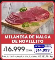 X$ - MILANESA DE NALGA DE NOVILLITO