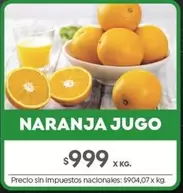 X$ - NARANJA JUGO
