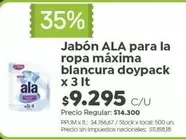 Ala - Jabón para la ropa máxima blancura doypack