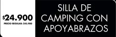 SILLA DE CAMPING CON APOYABRAZOS