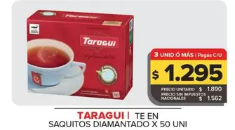 Taraguí - Te En Saquitos Diamantado 