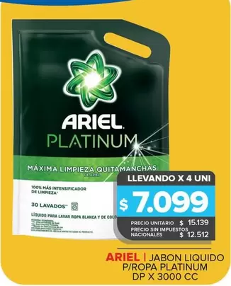 Ariel - Jabon Liquido P/Ropa Platinum