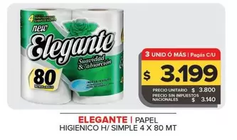 Elegante - Papel Higienico H/ Simple