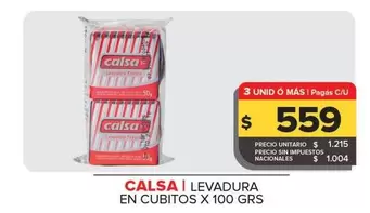 Calsa - Levadura En Cubitos