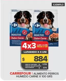 Carrefour - Alimento Perros Humedo Carne