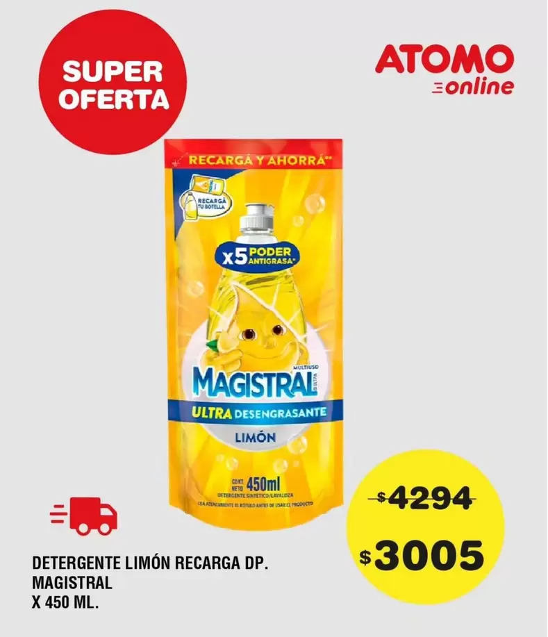 Magistral - DETERGENTE LIMÓN RECARGA DP.