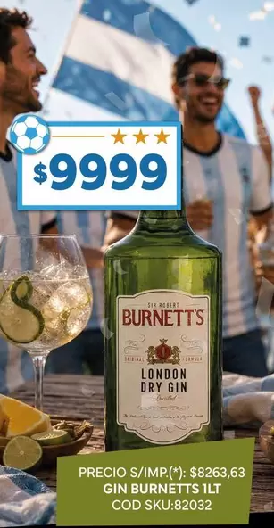 GIN BURNETTS 1LT COD SKU:B2032