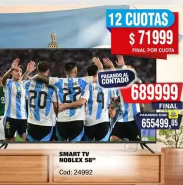 Noblex - SMART TV NOBLEX 58" Cod: 24992
