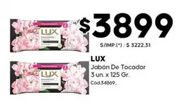 Lux - Jabón De Tocador 3 un. x 125 Gr. Cod.34869