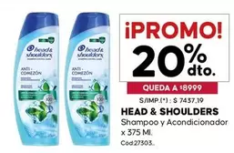 Head & Shoulders - Shampoo y Acondicionador x 375 Ml. Cod:27303