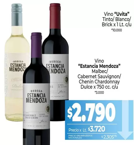 Estancia Mendoza - Vino "" Malbec/Cabernet Sauvignon/Chenin Chardonnay