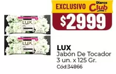 Lux - Jabón De Tocador 3 un. x 125 Gr. Cód:34866