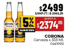 Corona - Cerveza x 333 Ml. Cód:10512