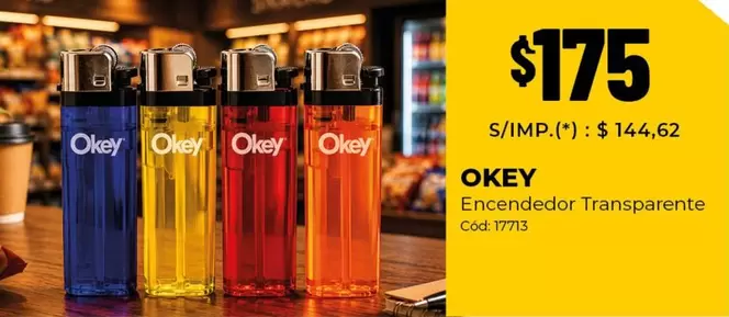 Okey - Encendedor Transparente Cod. 17713