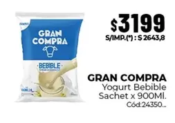 Gran Compra - Yogurt Bebible Sachet