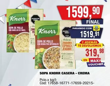Knorr - SOPA KNORR CASERA - CREMA