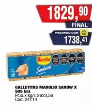 Marolio - GALLETITAS SANDW X