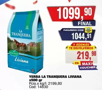 La Tranquera - YERBA LA TRANQUERA LIVIANA x500 gr