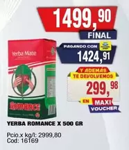 Romance - YERBA ROMANCE X 500 GR
