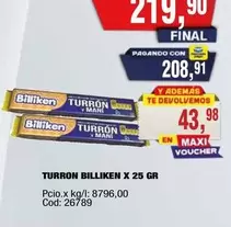 Billiken - TURRON BILLIKEN X 25 GR
