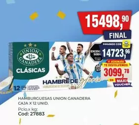 union ganadera - HAMBURGUESAS CAJA X 12 UNID.