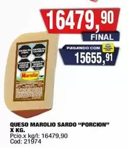 Marolio - QUESO MAROLIO SARDO "PORCION"