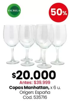 Origen - Copas Manhattan