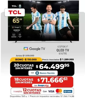 TCL - 65" QLED TV