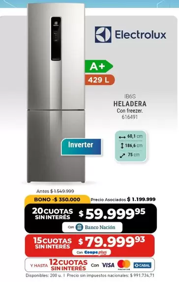 Electrolux - HELADERA Con freezer 616491