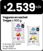 Tregar - Yogures en sachet