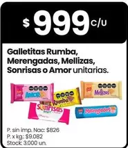 Rumba - Galletitas , Merengadas, Mellizas, Sonrisas o Amor unitarias