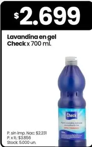 X$ - Lavandina en gel Check