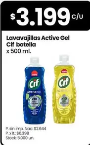 Cif - Lavavajillas Active Gel