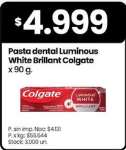 Colgate - Pasta dental Luminous White Brilliant
