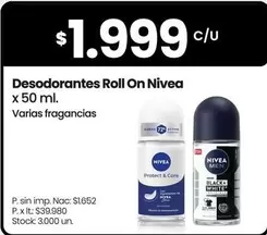 Nivea - Desodorantes Roll On