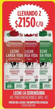 La Serenísima - Leche Larga Vida