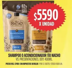 X$ - SHAMPOO O ACONDICIONADOR