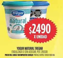 Tregar - YOGUR NATURAL