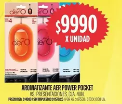 X$ - AROMATIZANTE AER POWER POCKET