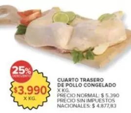 X$ - CUARTO TRASERO DE POLLO CONGELADO