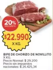 X$ - BIFE DE CHORIZO DE NOVILLITO