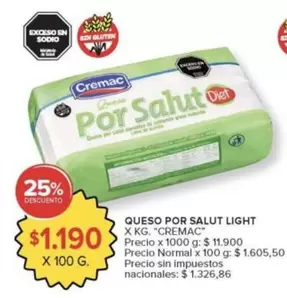 Cremac - QUESO POR SALUT LIGHT