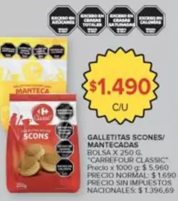 Carrefour - GALLETITAS SCONES/MANTECADAS
