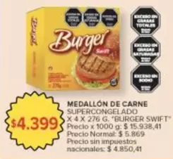 X$ - Medallón de Carne Supercongelado