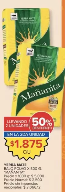 Mañanita - Yerba Mate Bajo Polvo
