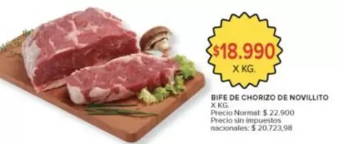 X$ - BIFE DE CHORIZO DE NOVILLITO