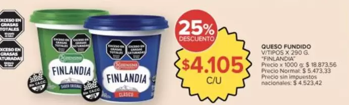 Finlandia - QUESO FUNDIDO VITIPOS