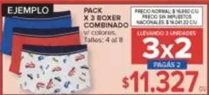 X$ - PACK X 3 BOXER COMBINADO