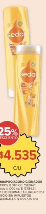 Sedal - SHAMPOO ACONDICIONADOR TIPOS