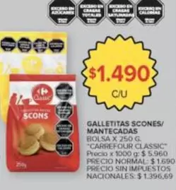 Carrefour - GALLETITAS SCONES/MANTECADAS